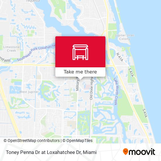 Toney Penna Dr at Loxahatchee Dr map