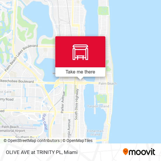 Mapa de OLIVE AVE at TRINITY PL