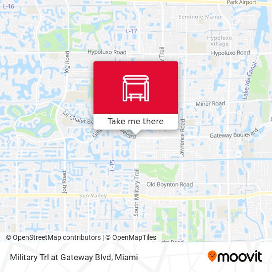 Military Trl at  Gateway Blvd map