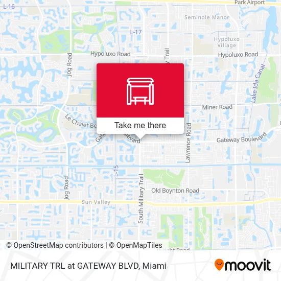 MILITARY TRL at  GATEWAY BLVD map