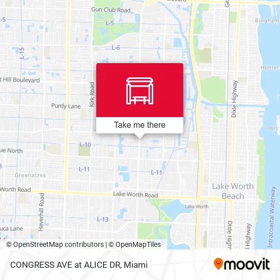 CONGRESS AVE at ALICE DR map