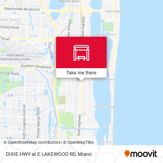 DIXIE HWY at E LAKEWOOD RD map