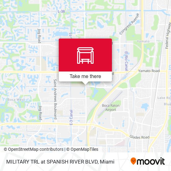 MILITARY TRL at SPANISH RIVER BLVD map