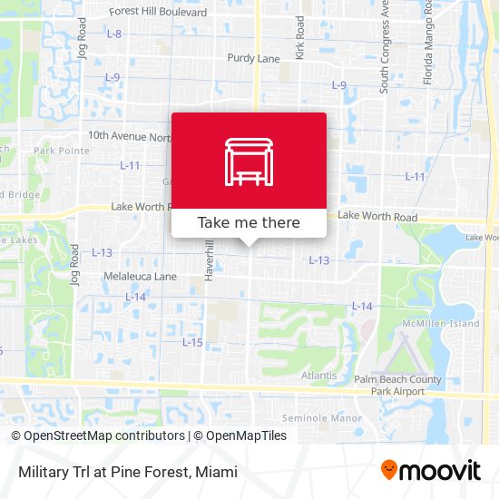 Military Trl at  Pine Forest map