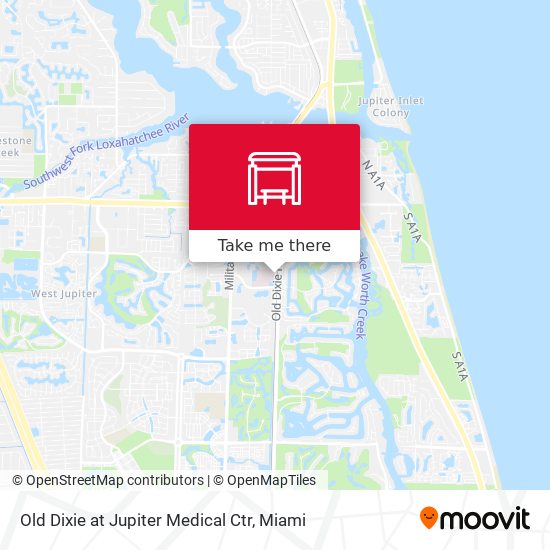 Old Dixie at Jupiter Medical Ctr map