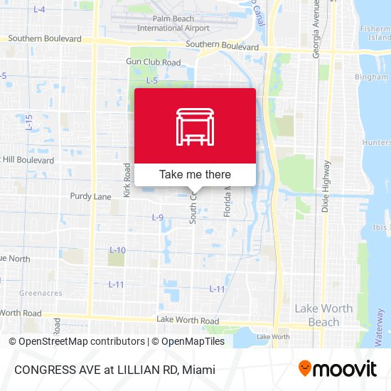 CONGRESS AVE at LILLIAN RD map