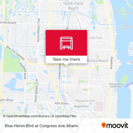 Mapa de Blue Heron  Blvd at Congress Ave