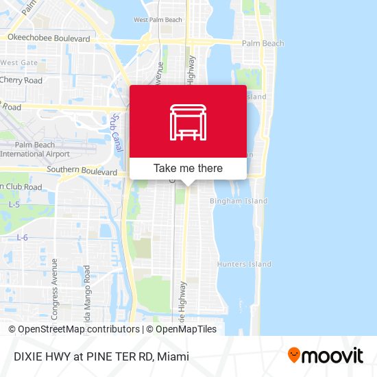 DIXIE HWY at PINE TER RD map