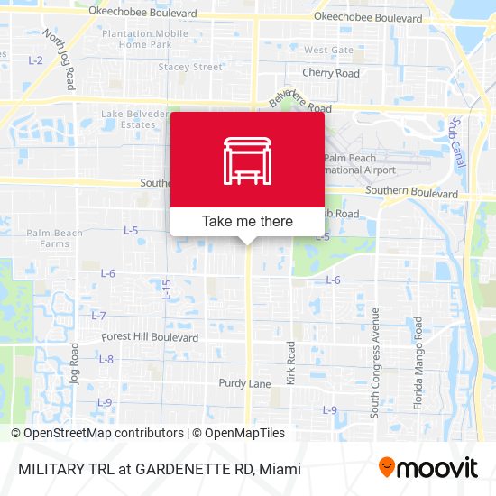 Mapa de MILITARY TRL at GARDENETTE RD