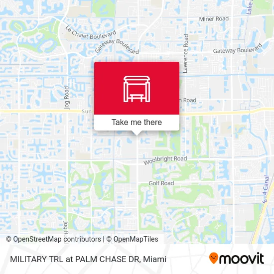 MILITARY TRL at  PALM CHASE DR map