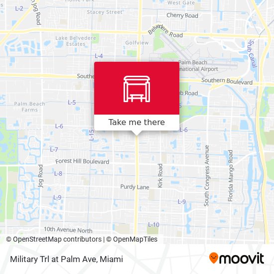 Military Trl at Palm Ave map
