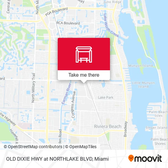 Mapa de OLD DIXIE HWY at NORTHLAKE BLVD