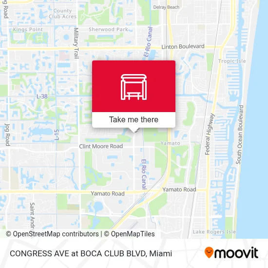 CONGRESS AVE at  BOCA CLUB BLVD map