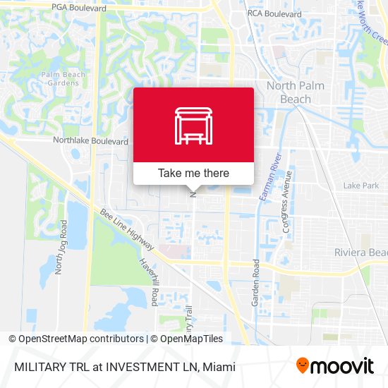 MILITARY TRL at INVESTMENT LN map