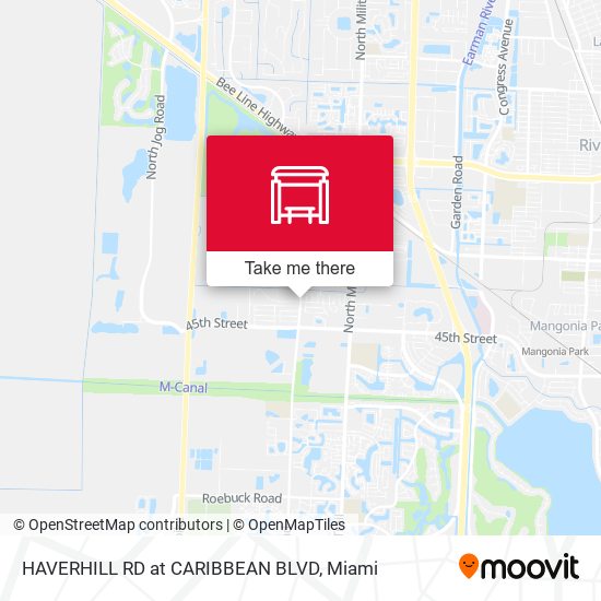 HAVERHILL RD at CARIBBEAN BLVD map