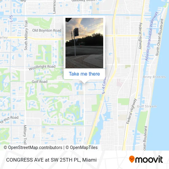 CONGRESS AVE at  SW 25TH PL map