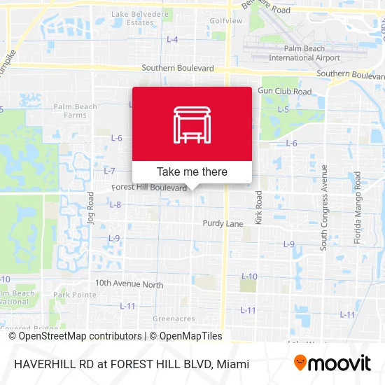 HAVERHILL RD at FOREST HILL BLVD map