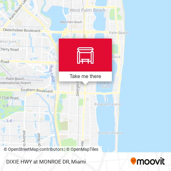 DIXIE HWY at MONROE DR map