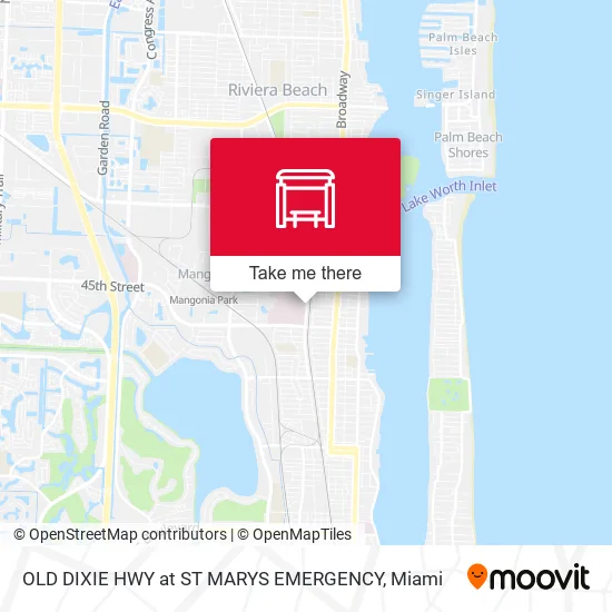 Mapa de OLD DIXIE HWY at ST MARYS EMERGENCY