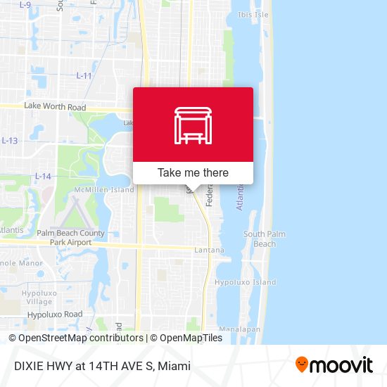 Mapa de DIXIE HWY at 14TH AVE S