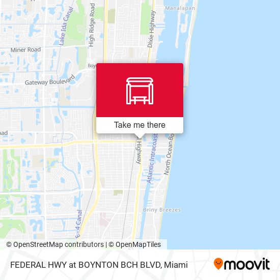 FEDERAL HWY at BOYNTON BCH BLVD map