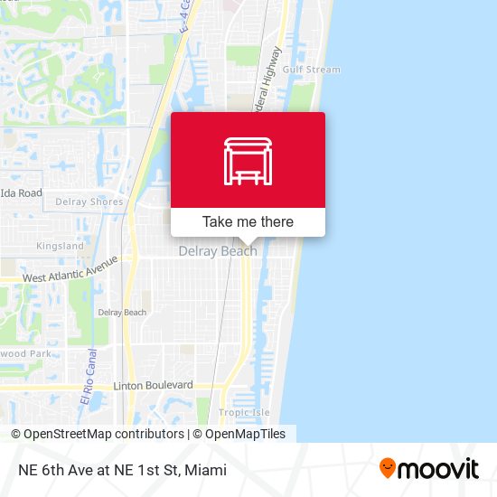 NE 6th Ave at NE 1st St map