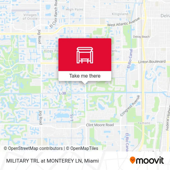MILITARY TRL at  MONTEREY LN map