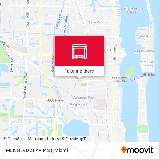 MLK BLVD at  AV P ST map