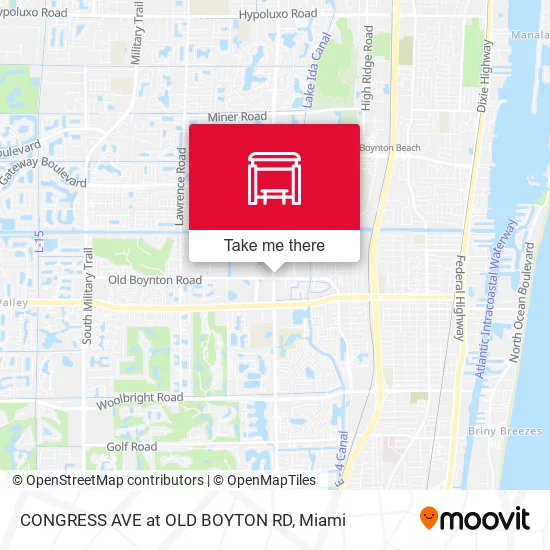 CONGRESS AVE at OLD BOYTON RD map