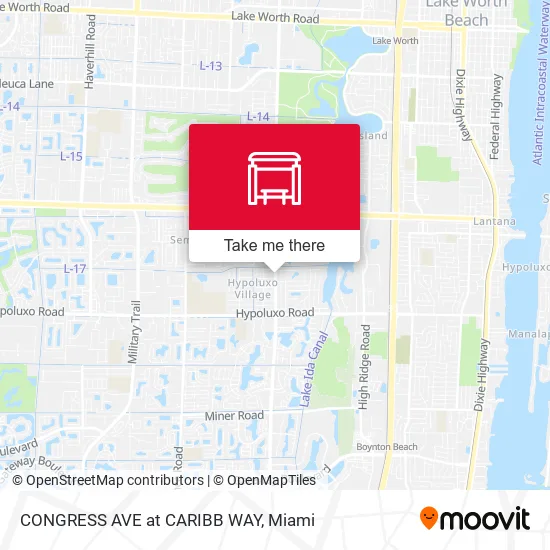 CONGRESS AVE at  CARIBB WAY map
