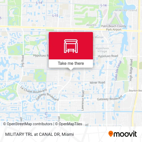 MILITARY TRL at  CANAL DR map