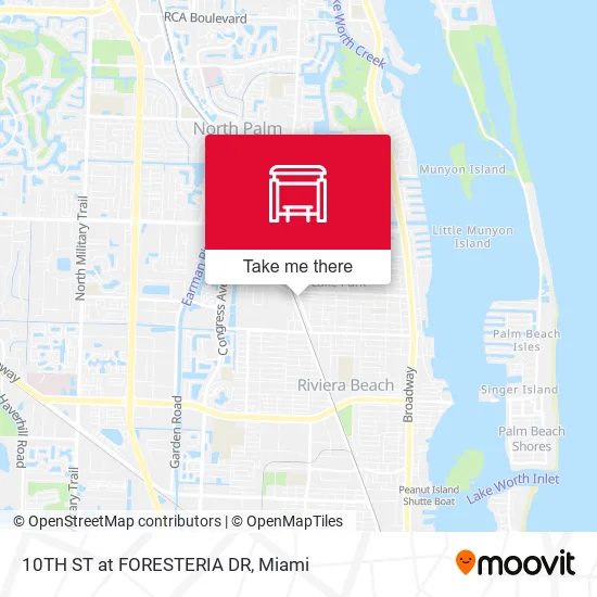 10TH ST at FORESTERIA DR map