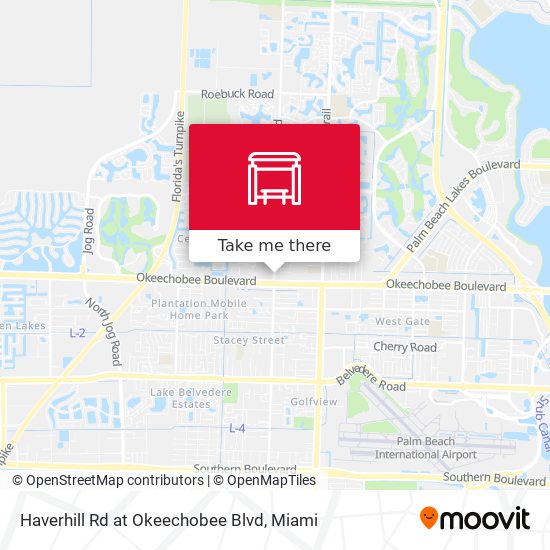 Mapa de Haverhill Rd at Okeechobee Blvd
