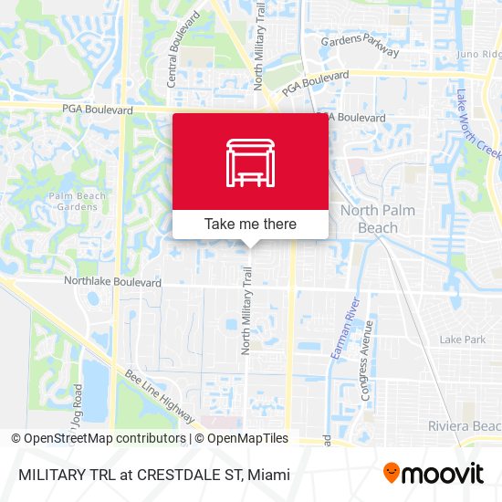 Mapa de MILITARY TRL at CRESTDALE ST