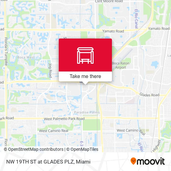 Mapa de NW 19TH ST at  GLADES PLZ