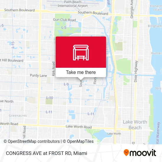 CONGRESS AVE at  FROST RD map