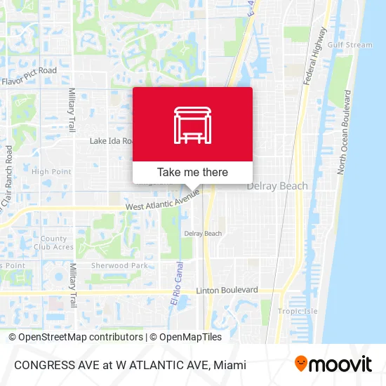 CONGRESS AVE at  W ATLANTIC AVE map