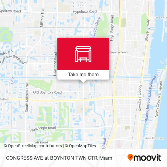 CONGRESS AVE at BOYNTON TWN CTR map