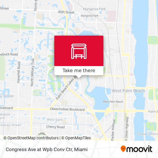 Congress Ave at Wpb Conv Ctr map