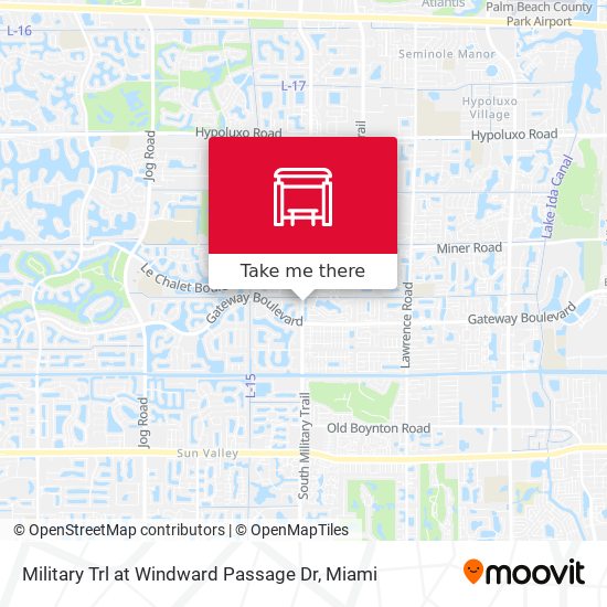 Military Trl at  Windward Passage Dr map