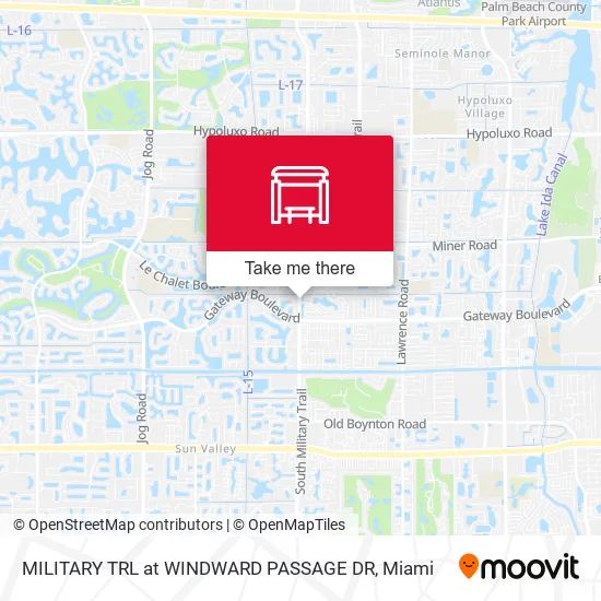 MILITARY TRL at  WINDWARD PASSAGE DR map