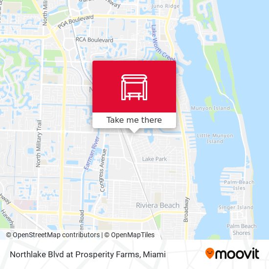 Mapa de NORTHLAKE BLVD at  PROSPERITY FARMS