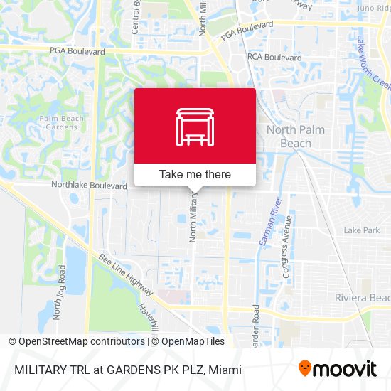 MILITARY TRL at GARDENS PK PLZ map