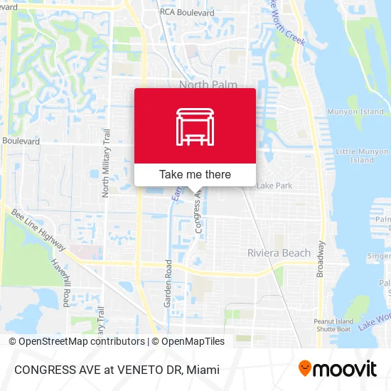 CONGRESS AVE at VENETO DR map