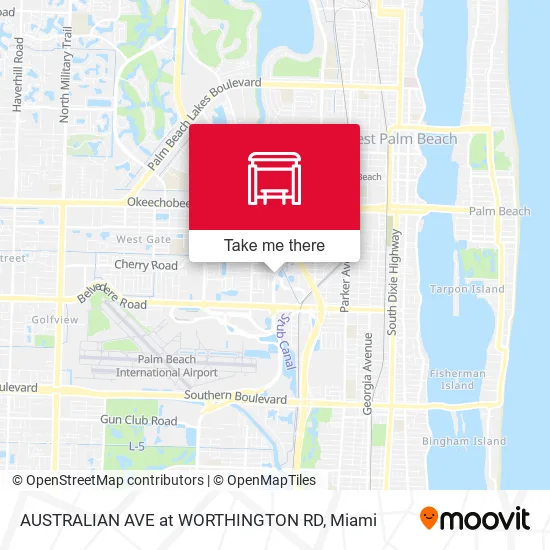 AUSTRALIAN  AVE at  WORTHINGTON RD map