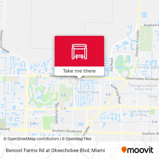Benoist Farms Rd at Okeechobee Blvd map