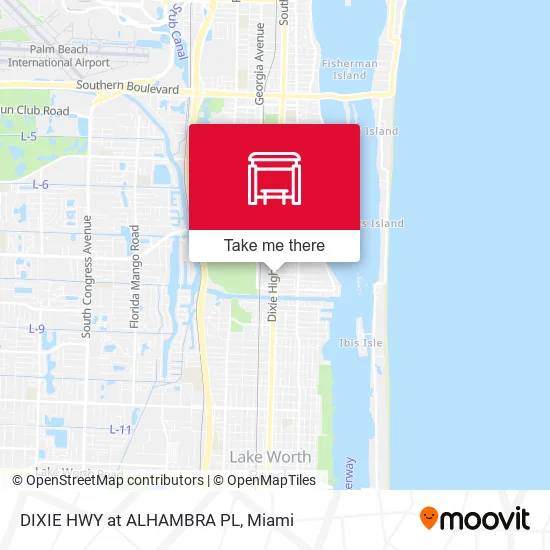 Mapa de DIXIE HWY at ALHAMBRA PL