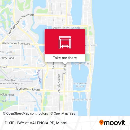 DIXIE HWY at VALENCIA RD map