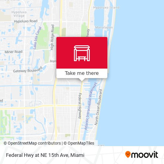 Federal Hwy at NE 15th Ave map