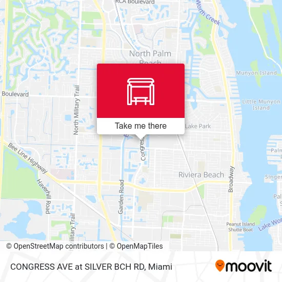 CONGRESS AVE at SILVER BCH RD map